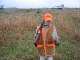 This Quail is still flapping its wings. Jackson and Jacob went hunting together