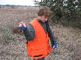 Jacob and Kelan went bird hunting again. Here is Jacob with a Quail.