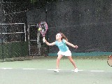Rachel playing Tennis