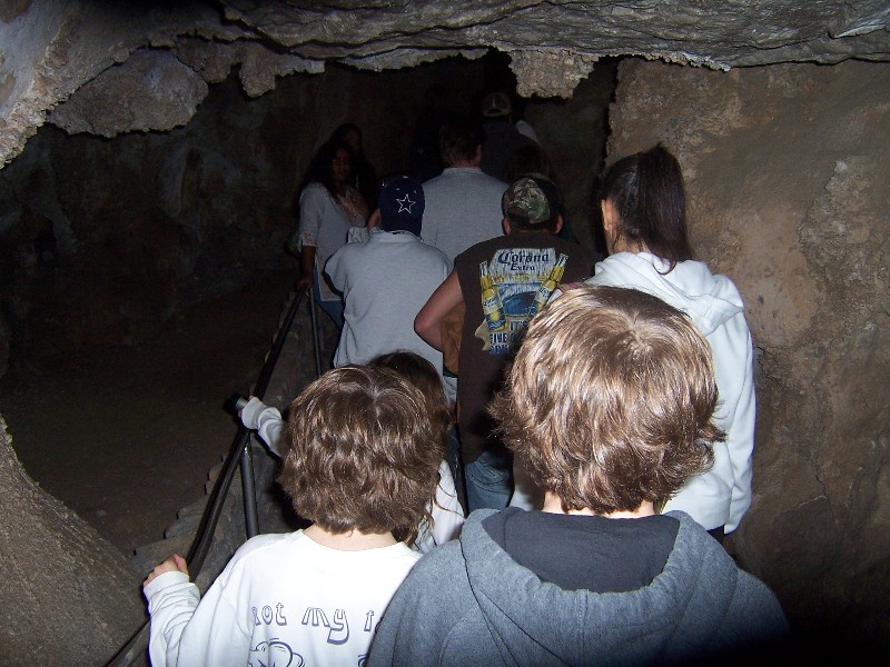 There are many interesting cave paths connected to the Carlsbad caverns stretching hundreds of kilometers. Don't get lost without flash light!