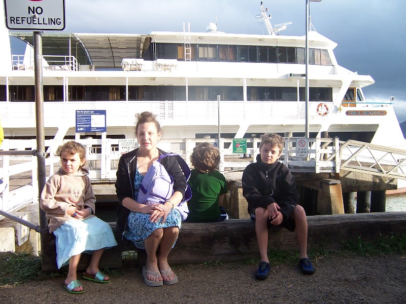 Time to board the Coral Princess. Going to the Great Barrier Reef.
