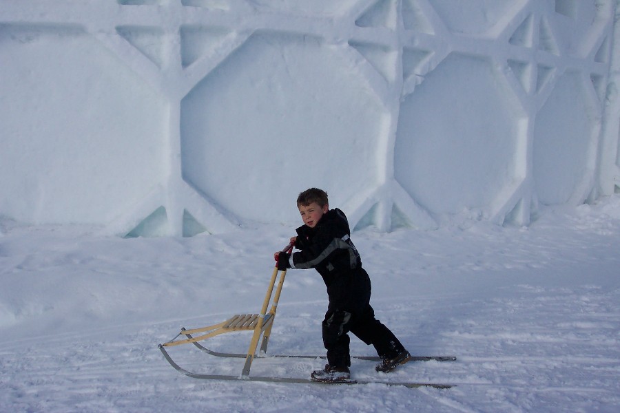 Outside Ice Theater by Ice Hotel