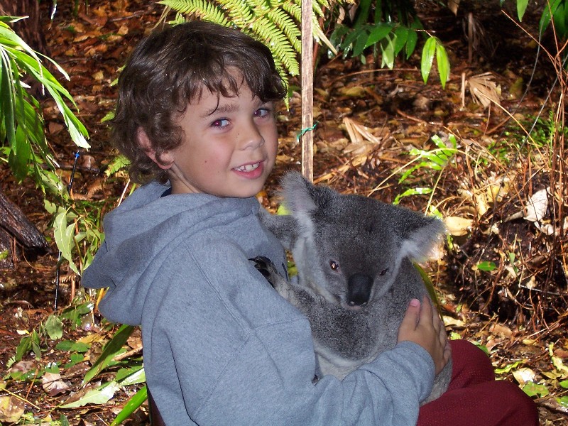 Holding a Koala in Australia