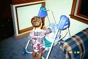 David running a car over baby sister Rachels head