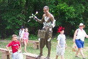 David and a mud wrestler at Scarborough Faire