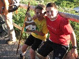 David hiking in Grand Tetons National Park with his friend Kyle