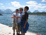 Fishing with friends Sam and Abeer at Jackson Lake Grand Tetons National Park. David got four trout.