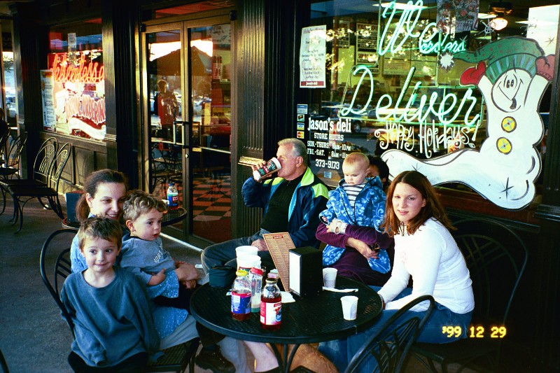 The Sardas family. Left to right, Jacob, Claudia, David, Jack, Rachel, Ety and cousin Jessica