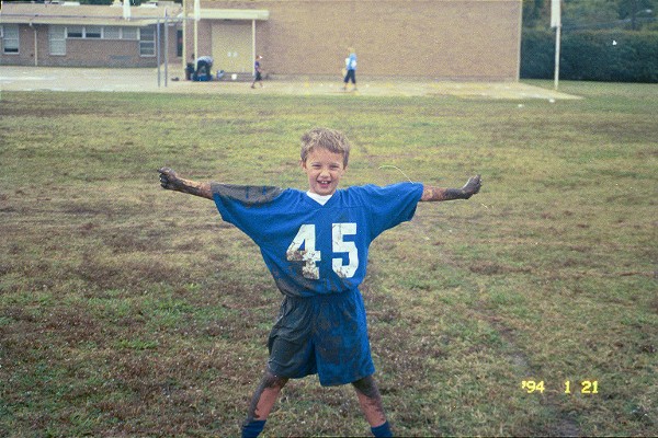 Football, I did two touch downs. Jacobs team won. The date on the photo is bogus this photo is from 2002