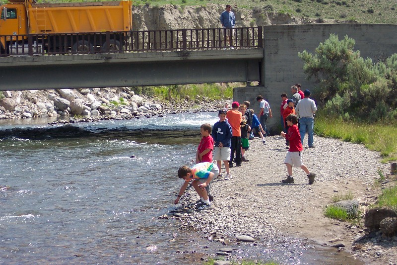 Montana and Wyoming border inside Yellowstone National Park