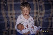 Jacob holding sister Rachel Jacob holding sister Rachel
