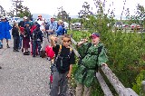 Preparing for a hike in Yellowstone, Wyoming, Jake and Taylor Preparing for a hike in Yellowstone, Wyoming, Jake and Taylor