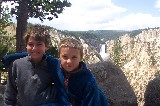 Jacob and Lee Hanig by the Grand Canyon of Yellowstone Jacob and Lee Hanig by the Grand Canyon of Yellowstone