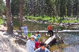 By a creek in Yellowstone, front to back, Harrison, Max, Jacob, William McGee, and Will. The boy with his back turned I don't know By a creek in Yellowstone, front to back, Harrison, Max, Jacob, William McGee, and Will. The boy with his back turned I don't know