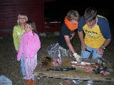 The kids caught lots of big rainbow trout, not it is time to prepare. Maria Wikman, Rachel Wikman, Jacob and Thomas The kids caught lots of big rainbow trout, not it is time to prepare. Maria Wikman, Rachel Wikman, Jacob and Thomas
