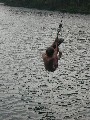 Jacob taking a plunge into the Balestjärn. This was a secluded lake in Northern Sweden. The tire was fun to jump from Jacob taking a plunge into the Balestjärn. This was a secluded lake in Northern Sweden. The tire was fun to jump from