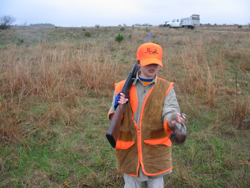 This Quail is still flapping its wings. Jackson and Jacob went hunting together