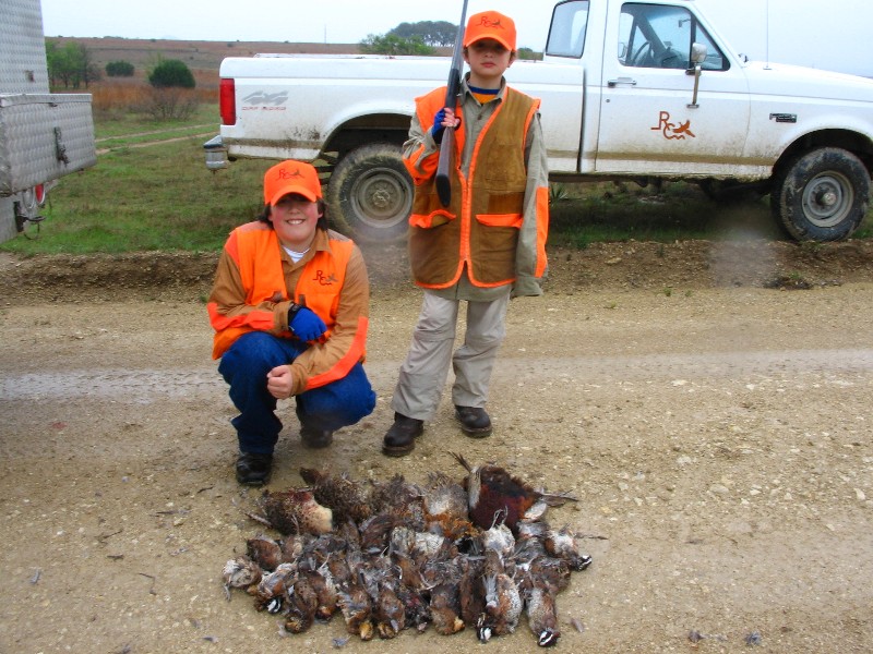 Jackson and Jacob got Quail, Chukar, and Pheasants