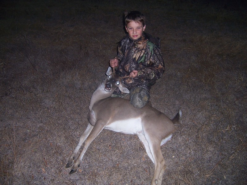 Jacob Shot his first Buck a five, maybe six pointer