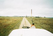 Jacob is hunting pheasant from a truck Jacob is hunting pheasant from a truck