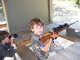 Davis is practicing at the gunrange at Rough Creek Davis is practicing at the gunrange at Rough Creek