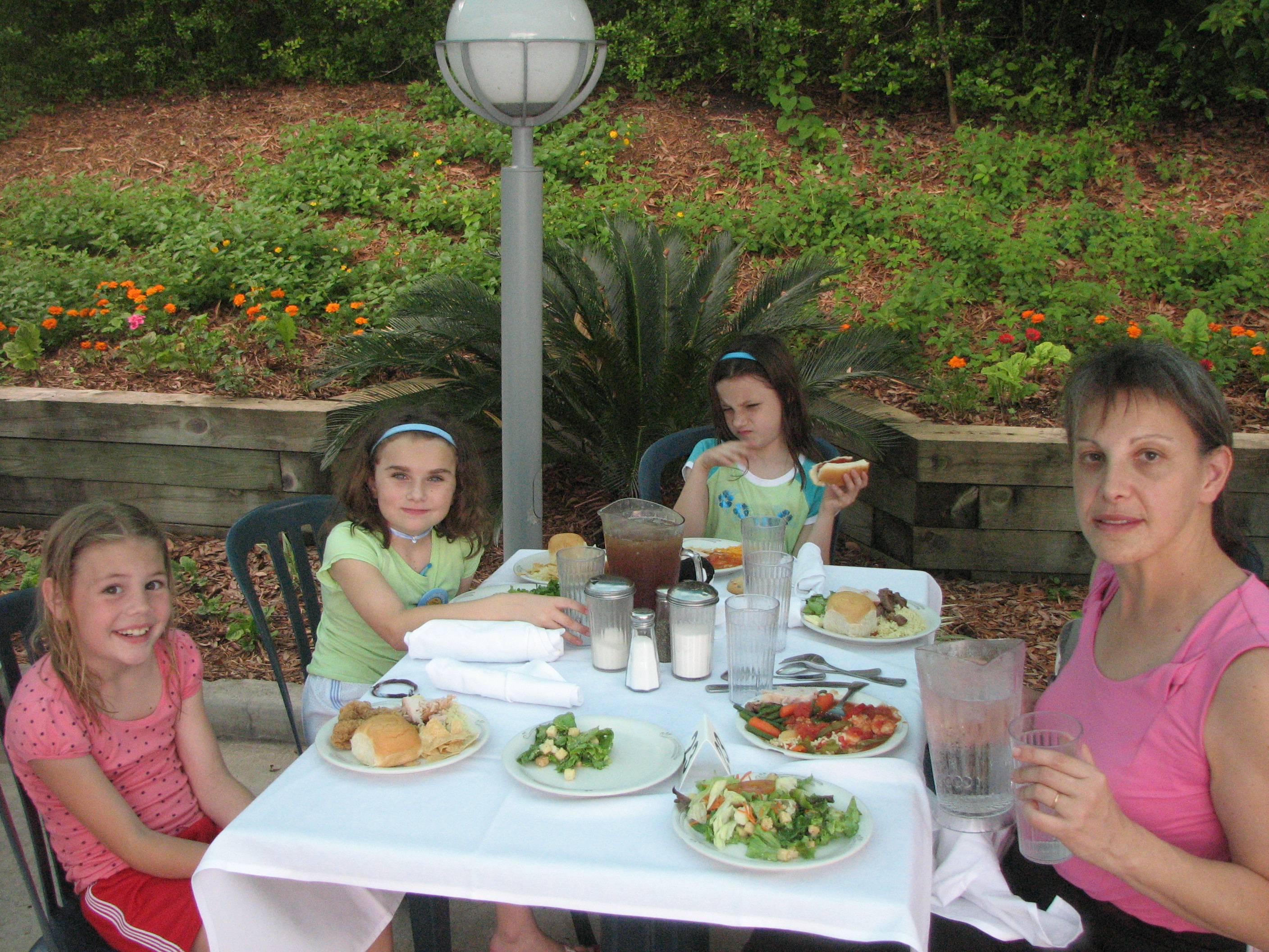 Dinner with Shamu. We dined at a pool while looking at Orcas, also called killer whales