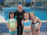 The girls and a show actress