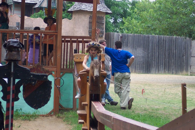 Rachel doing the ring joust