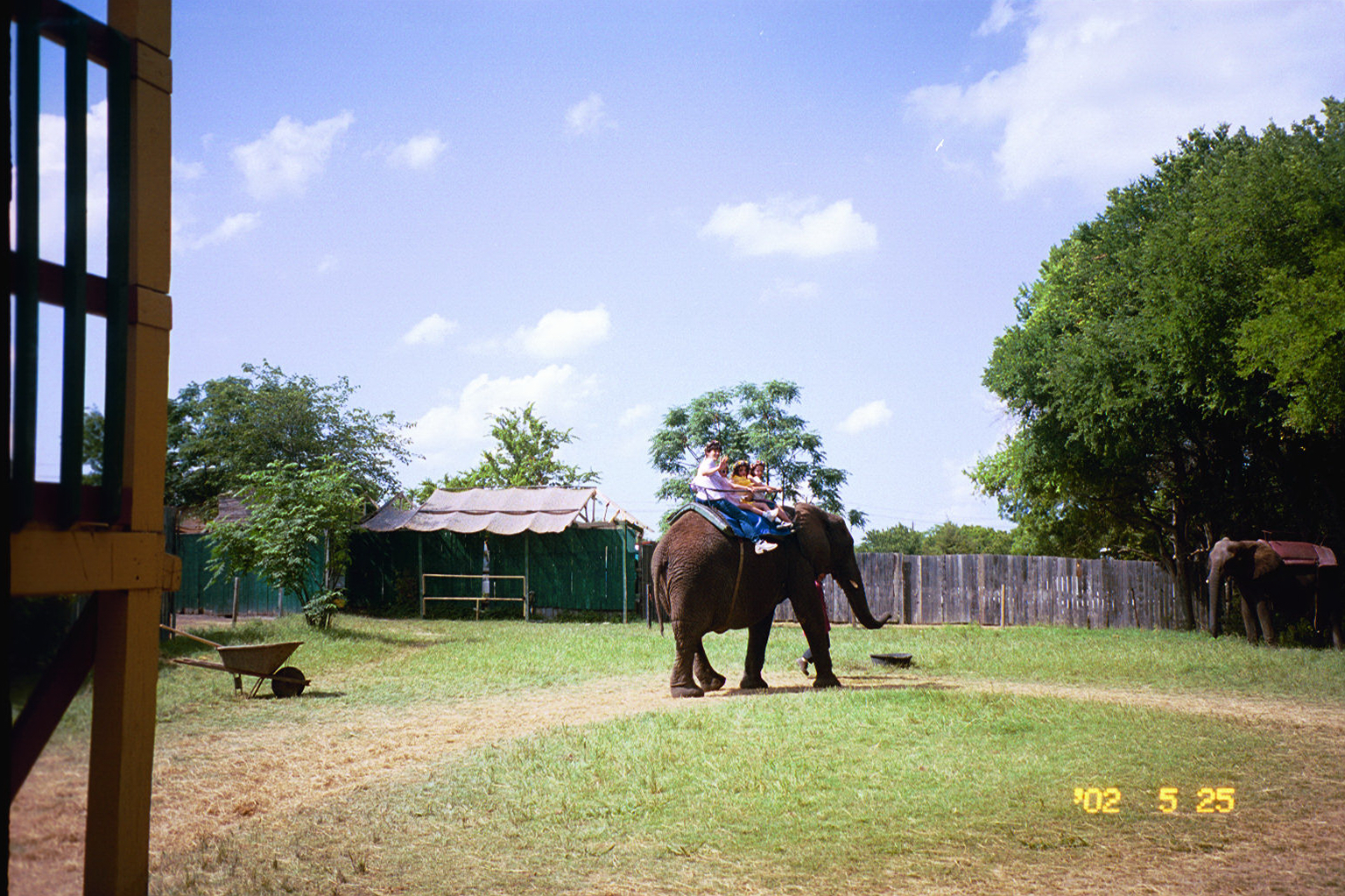 Klea, Anna and Sara Van Newkirk on the Elephant ride. They are good friends of us from Ohio
