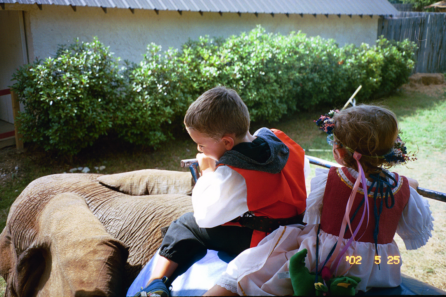 David and Rachel on the Elephant ride
