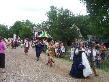 Every day they have a parade at Scarborough Faire. There are several hundred participants including the King and the Queen Every day they have a parade at Scarborough Faire. There are several hundred participants including the King and the Queen