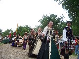 Every day they have a parade at Scarborough Faire. There are several hundred participants including the King and the Queen Every day they have a parade at Scarborough Faire. There are several hundred participants including the King and the Queen