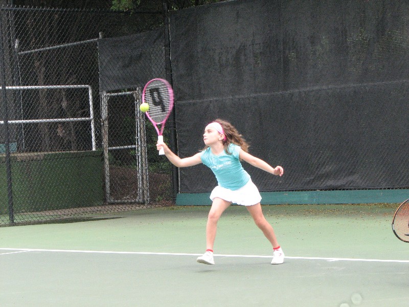 Rachel playing Tennis