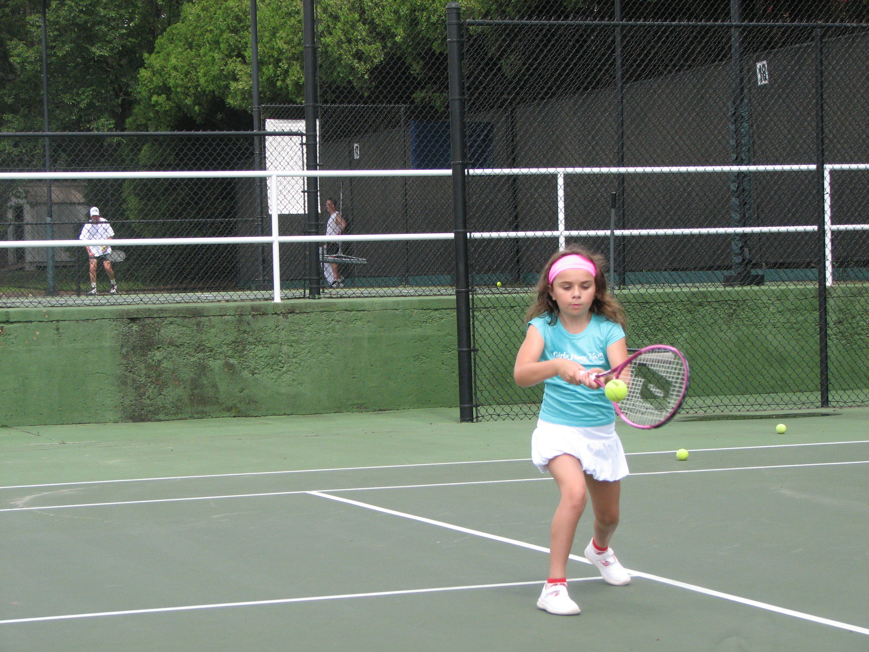 Rachel playing Tennis