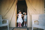 Rachel and Enav Camping.