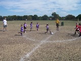 Rachel with the soccer ball, look at that dribbling.