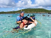 Thomas, Jacob and David, on snuba diving adventure