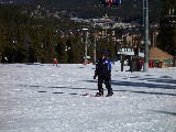 Jacob on his Snowboard. Jacob picked up Snowboarding very quickly (2004)