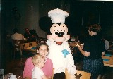 Jacob and mom meets Mickey Mouse at Character Breakfast in Disney World Jacob and mom meets Mickey Mouse at Character Breakfast in Disney World