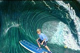 Jacob on a surfboard