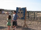 Rachel with brother Jacob. This was a cowboy town resort.