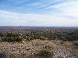 View from the caves. The flat prairie stretches into Texas