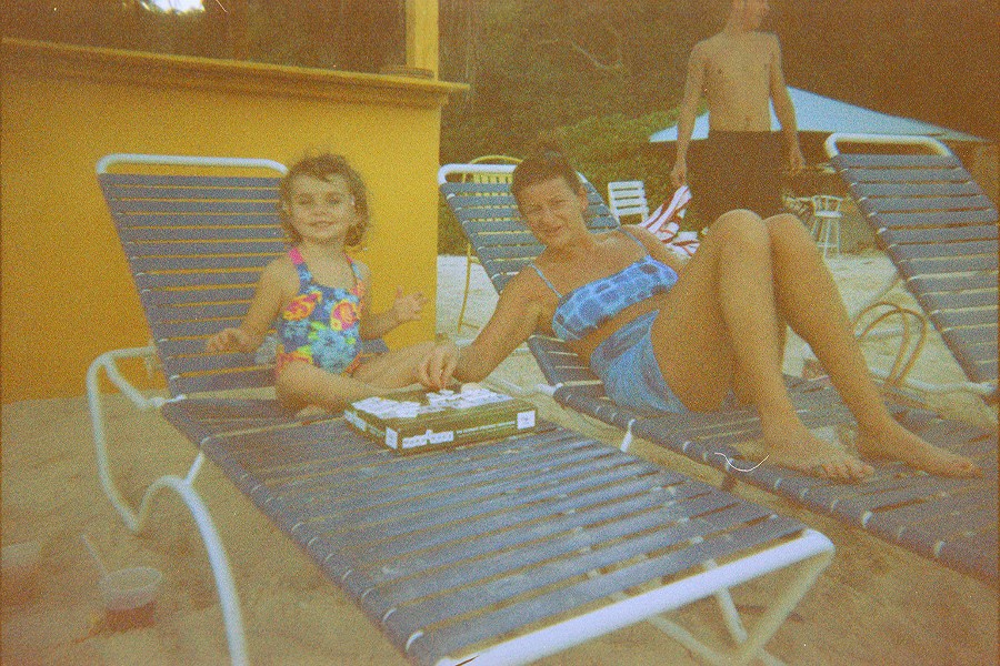 Rachel and Isa on the beach on St. Thomas