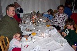 Dinner at the Ice Hotel Restaurant. People around the table counter clock-wise from Stig; Stig, Ulla, Stefan, Maria, Jacob (not fully visible), David, Claudia and Rachel. Alma is missing from this picture Dinner at the Ice Hotel Restaurant. People around the table counter clock-wise from Stig; Stig, Ulla, Stefan, Maria, Jacob (not fully visible), David, Claudia and Rachel. Alma is missing from this picture