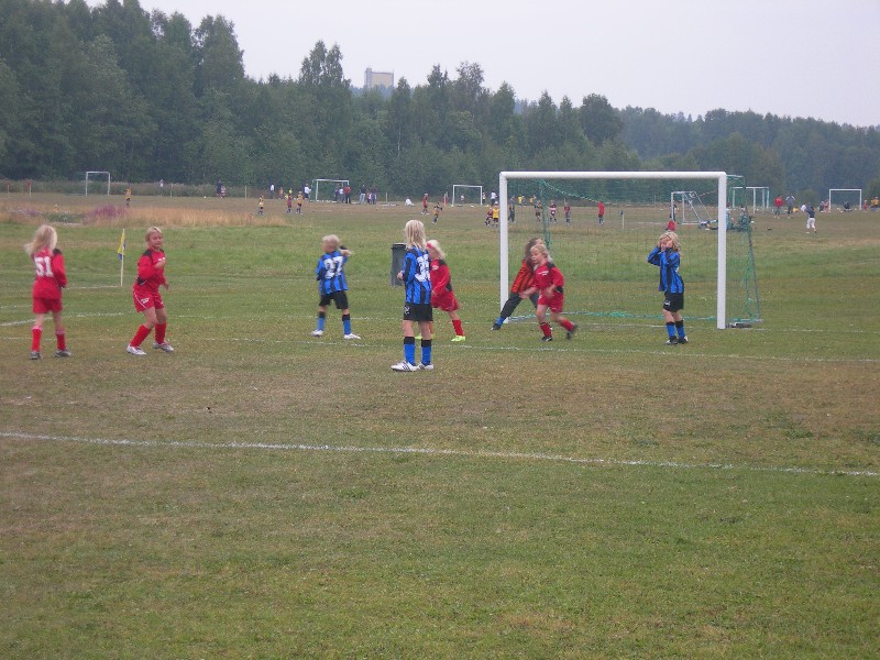 Maria is playing soccer