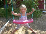 Greta in the swings