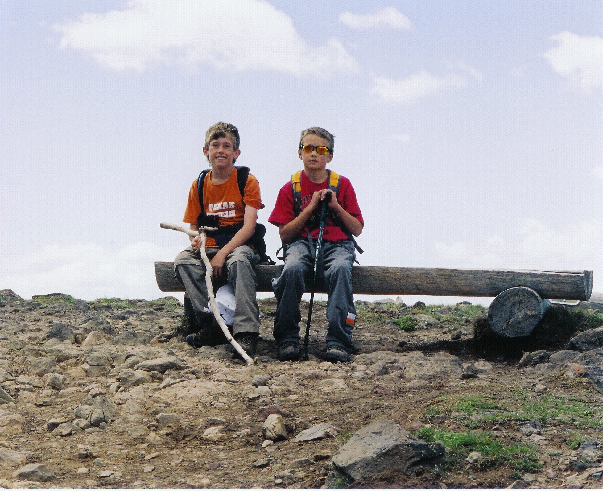 Jacob and Ryan on Mount Washburn in Yellowstone