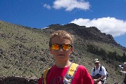 Jacob climbing Mount Washburn