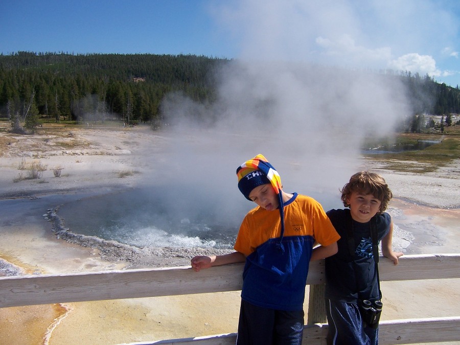 Jacob and David and small Geyser