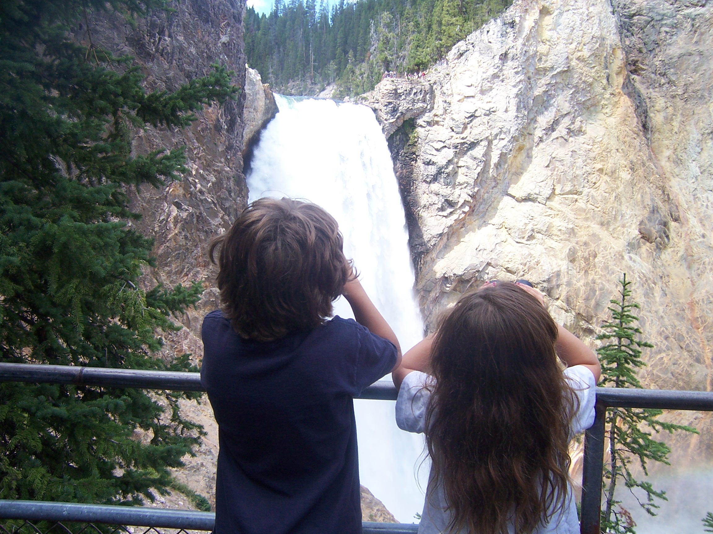 David and Rachel and lower falls.